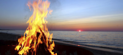 Lake Superior Beach Campfire